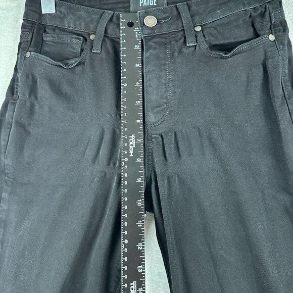 Paige Hoxton Ultra Skinny Jeans Womens Size 26 Mid Rise Dark Wash Black - Picture 8 of 12